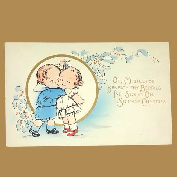 Vintage Christmas Postcard by Kewpie - Picture 1 of 4